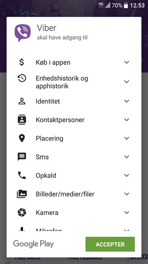 Vælg ACCEPTER