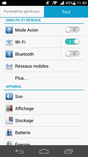 Sélectionnez Réseaux mobiles