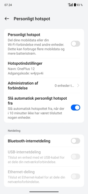 Vælg Hotspotindstillinger