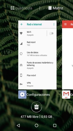 Seleccione el icono Borrar para cerrar todas las aplicaciones en ejecución