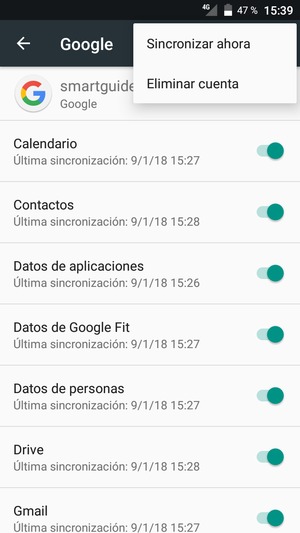 Seleccione Sincronizar ahora