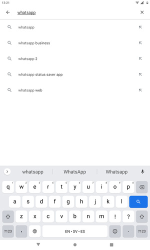 Enter the app name and select Search
