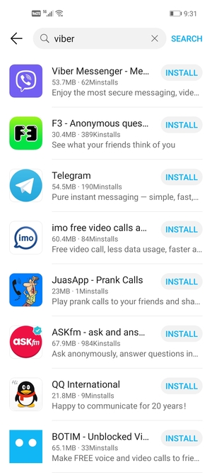 Select the app