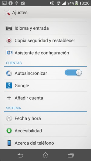 Desplácese y seleccione Acerca del teléfono