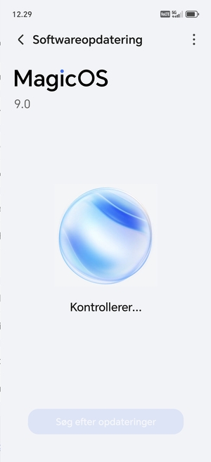 Afvent at søgningen er afsluttet