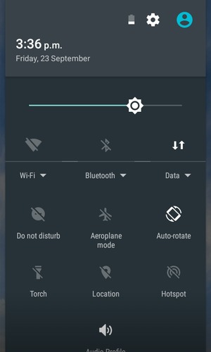 Adjust brightness to the required level