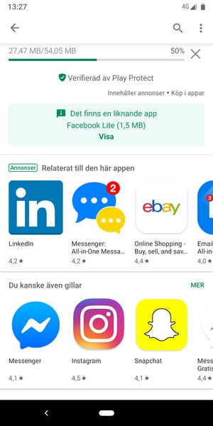 Vänta på att installationsprocessen avslutas