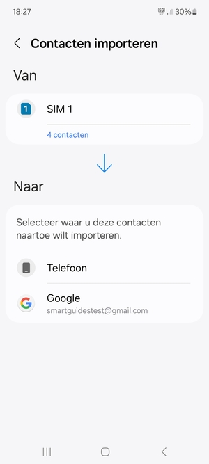 Selecteer Google