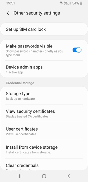 Select Set up SIM card lock