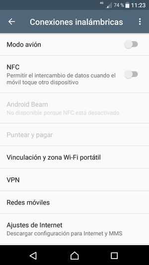 Seleccione Vinculación y zona Wi-Fi portátil