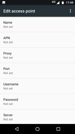 Enter Internet information