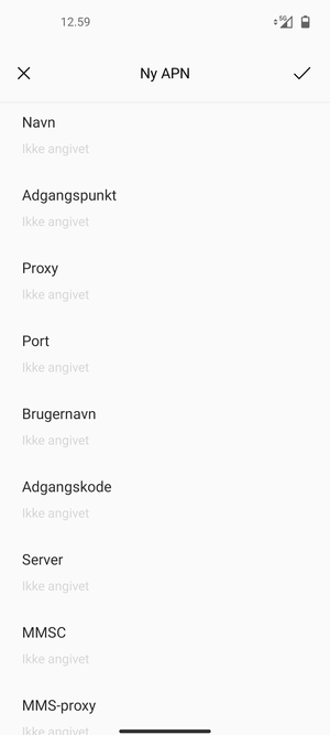 Indtast internet-oplysninger