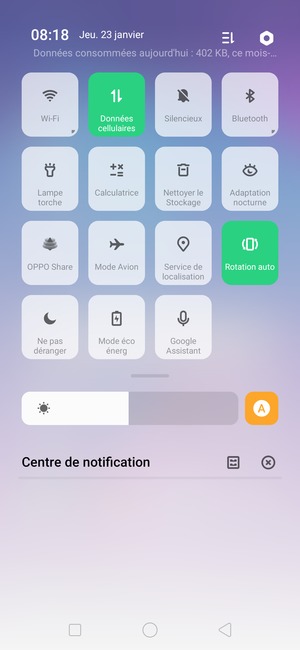 Activer le Mode éco énerg