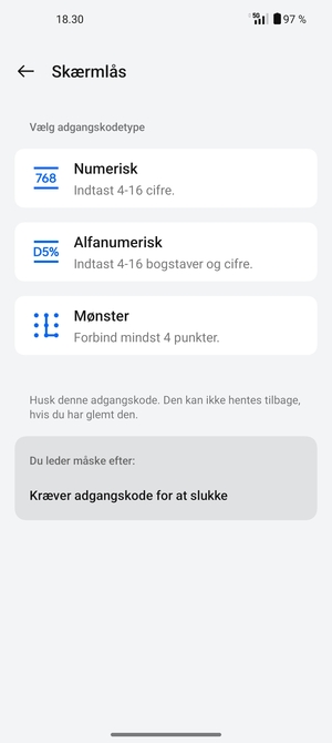 Vælg Mønster