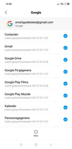 Zorg ervoor dat Contacten geselecteerd is