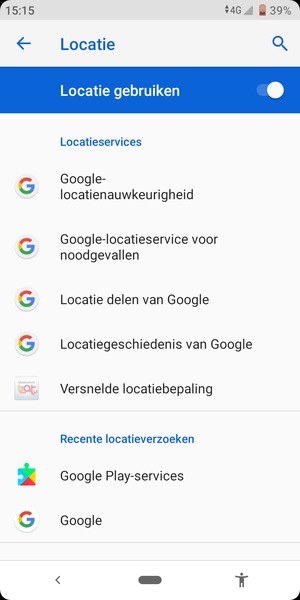 Schakel Locatie gebruiken uit