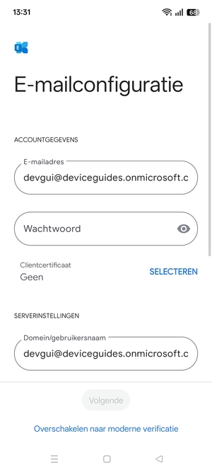 Voer uw wachtwoord in