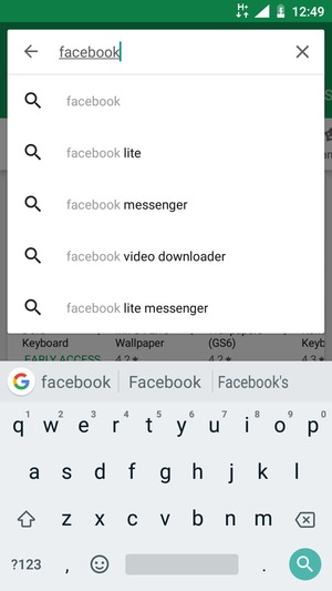 Enter the app name and select Search