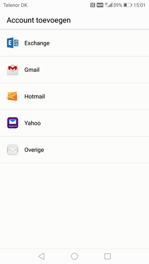 Selecteer Hotmail