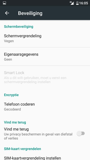 Selecteer Schermvergrendeling