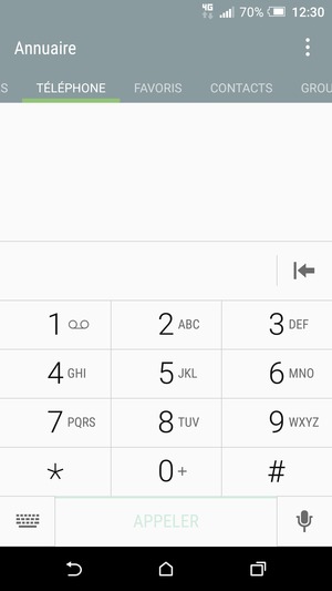 Appuyez longuement sur le numéro 1