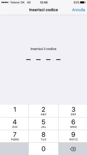 Inserisci il vecchio codice di accesso