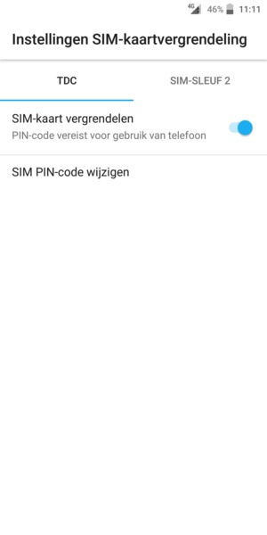Selecteer Public en SIM PIN-code wijzigen