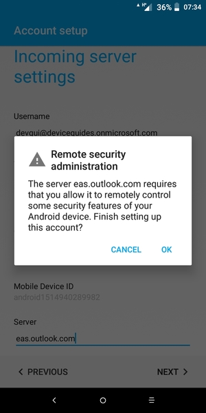 Select OK