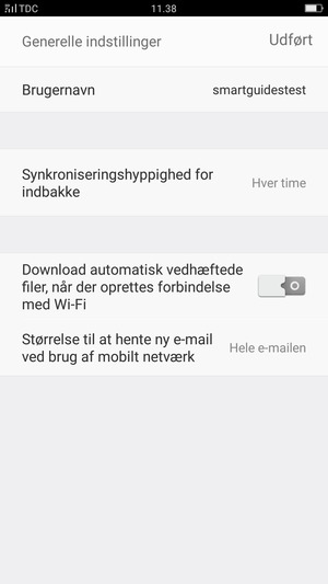 Indtast dit navn og vælg Udført