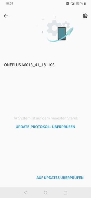 Falls Ihr Handy aktualisiert ist, wird Ihnen der folgende Bildschirm angezeigt