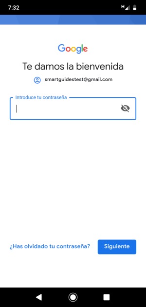 Introduzca su contraseña y seleccione Siguiente