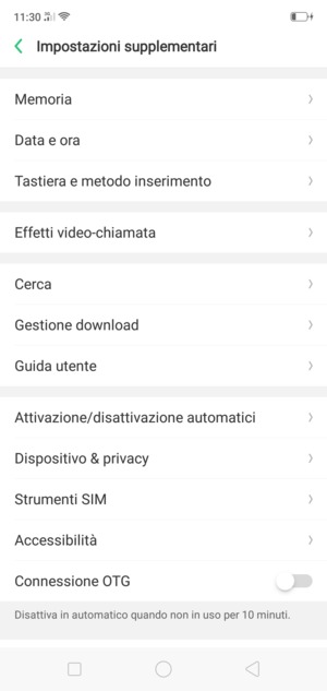 Scorri e seleziona Dispositivo & privacy
