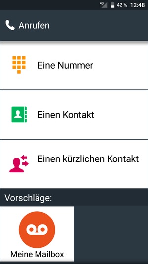 Scrollen Sie und wählen Sie Einen Kontakt