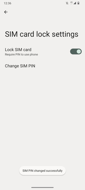 Your SIM PIN has been changed