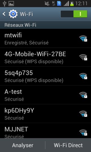 Vous êtes maintenant connecté au réseau Wi-Fi