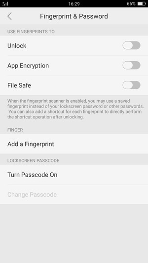 Select Turn Passcode On