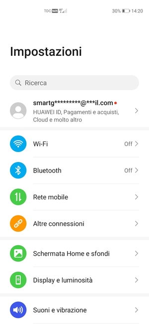Seleziona Rete mobile