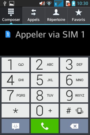 Appuyez longuement sur le numéro 1