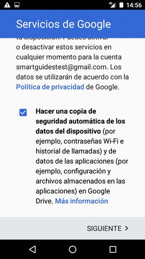 Seleccione SIGUIENTE