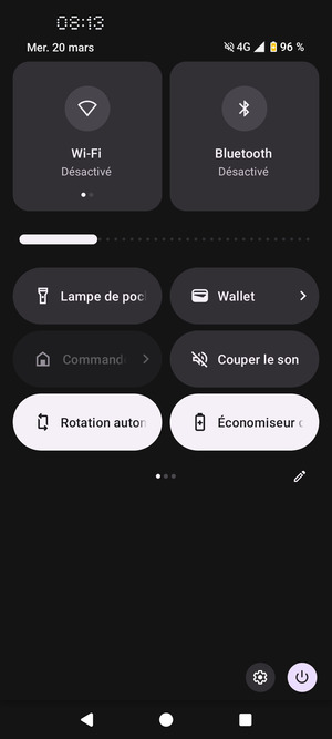 Activer le Économiseur d'énergie