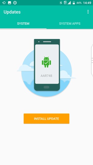 If your phone is not up to date, select INSTALL UPDATE