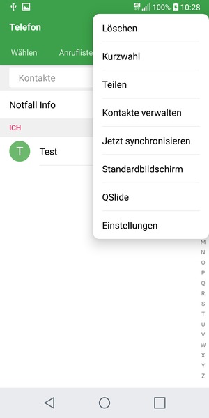 Wählen Sie Kontakte verwalten