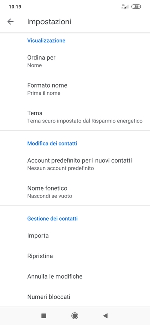 Scorri e seleziona Importa