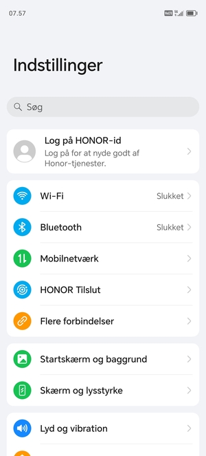 Vælg Wi-Fi
