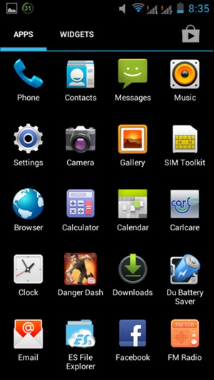 Scroll to and select Settings