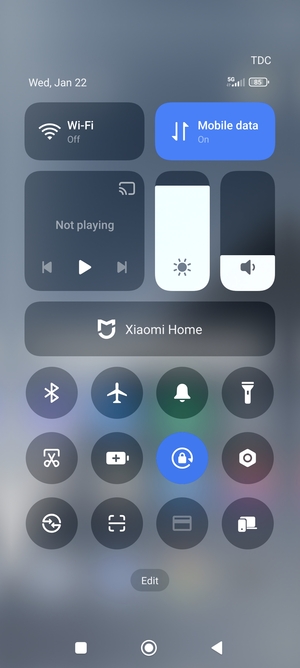 Adjust brightness to the required level