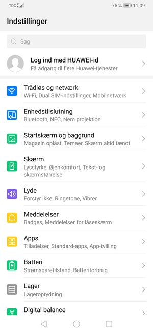 Vælg Trådløs og netværk