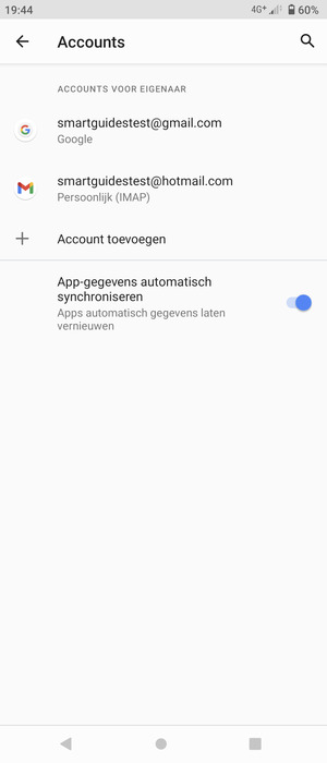 Selecteer uw Google-account