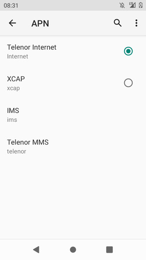 Sélectionnez le bouton du Menu