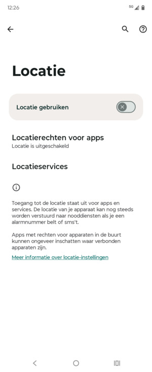 Schakel Locatie gebruiken uit